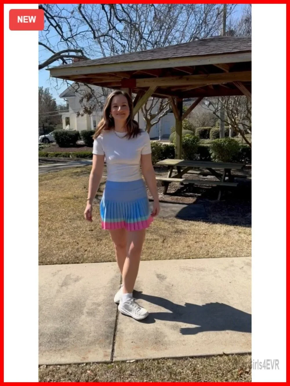 Women's High Waisted Pleated Tennis Skort with Built-in Shorts Athletic Golf